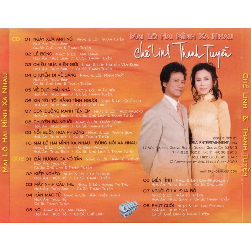 Băng Cassette Chế Linh, Thanh Tuyền - Mai Lỡ Hai Mình Xa Nhau