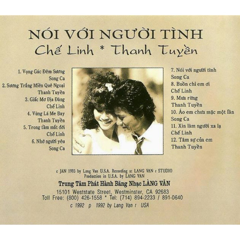 Băng Cassette Chế Linh, Thanh Tuyền - Nói Với Người Tình