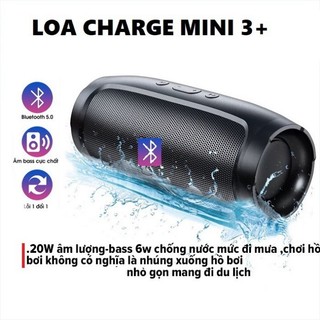Loa bluetooth Charge 3 mini nghe nhạc âm thanh bass đỉnh,loa không dây giá rẻ nhỏ gọn có chỗ cắm thẻ nhớ tiện lợi có BH