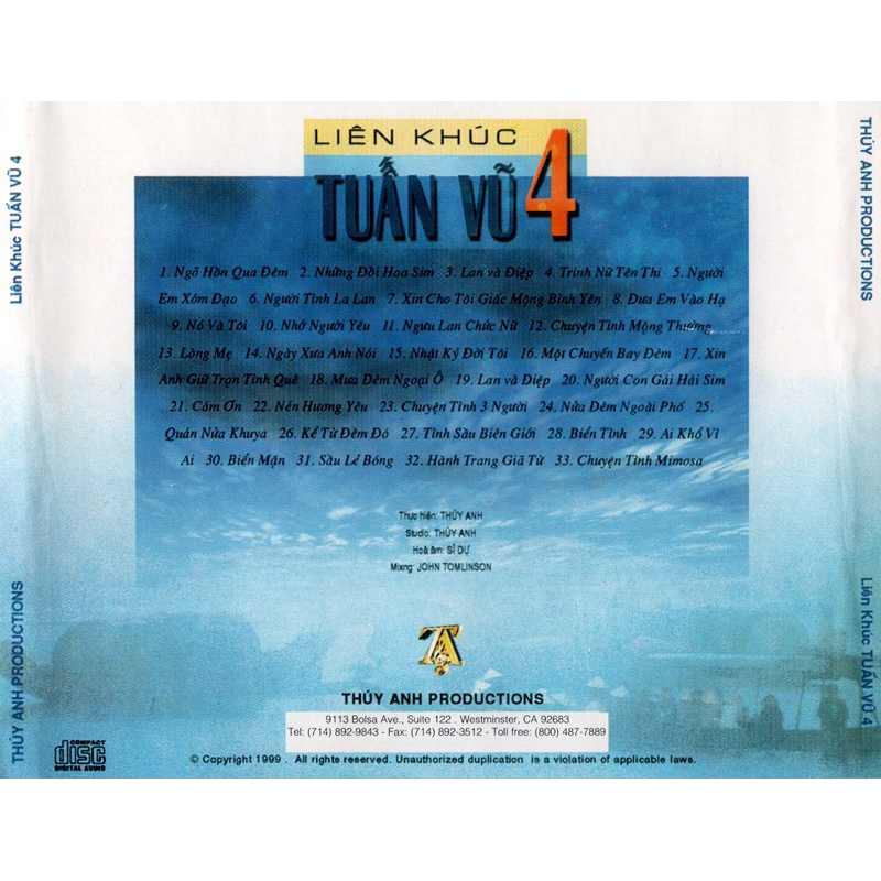 Băng Cassette Liên Khúc Tuấn Vũ 4