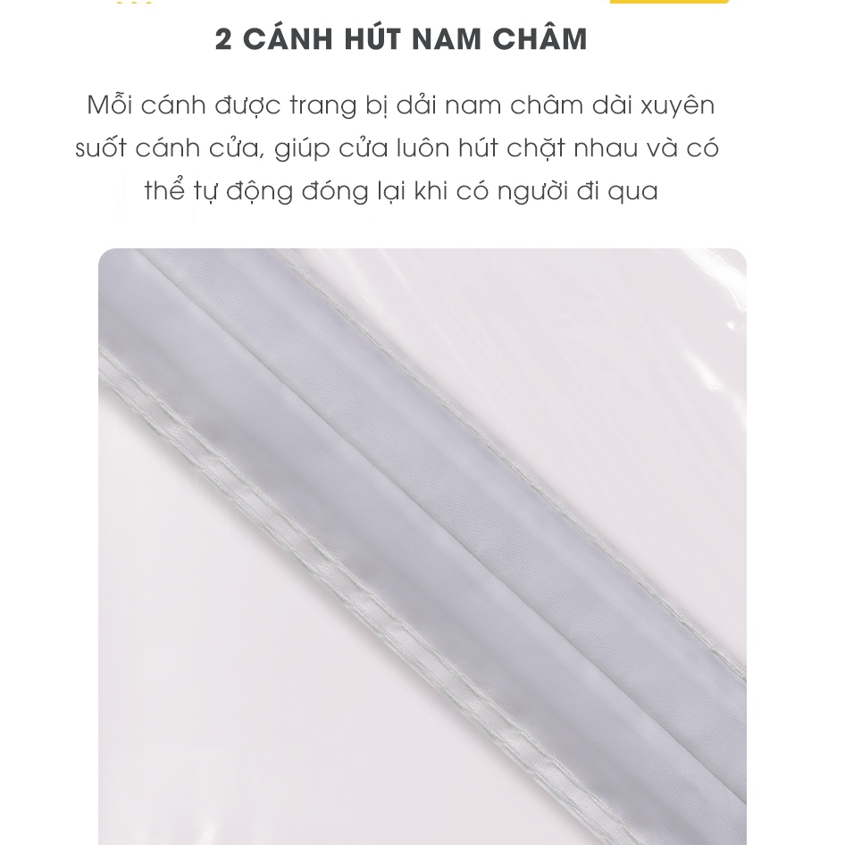 Rèm Cửa Ngăn Lạnh Điều Hòa Rèm Cửa Nam Châm Chống Muỗi Chống Thấm Nước Rèm Nhà Tắm Chống Thấm Nước Nhựa EVA Pabaro