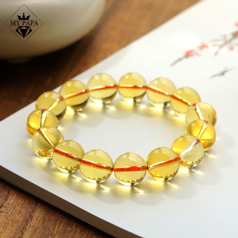Ảnh Vòng Tay Citrine T.A Vàng Brazil MYPAPA - Thu Hút Tài Lộc 1