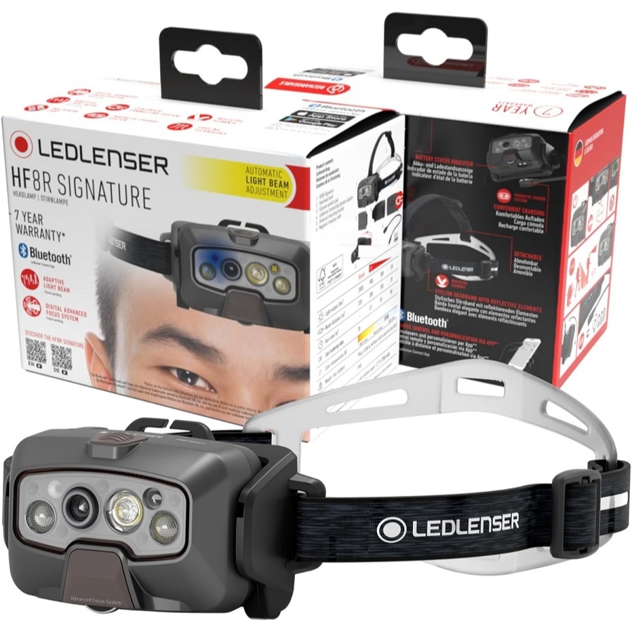 Đèn Pin Đội Đầu LEDLENSER HF8R Signature - 2000 Lumens - Đèn Siêu Sáng -  Chạy Bộ, Đi Bộ Đường Dài, Cắm Trại, Câu Cá..