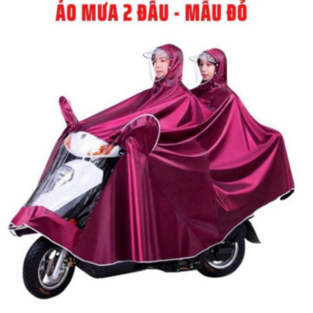 Áo Mưa Phản Quang Đi Xe Máy 1 Người Và 2 Người Che Phủ Toàn Thân, Kèm Kính Chắn Mưa Tiện Lợi ( Chính Hãng )