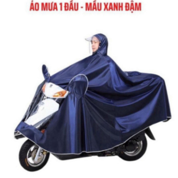 Áo Mưa Phản Quang Đi Xe Máy 1 Người Và 2 Người Che Phủ Toàn Thân, Kèm Kính Chắn Mưa Tiện Lợi ( Chính Hãng )