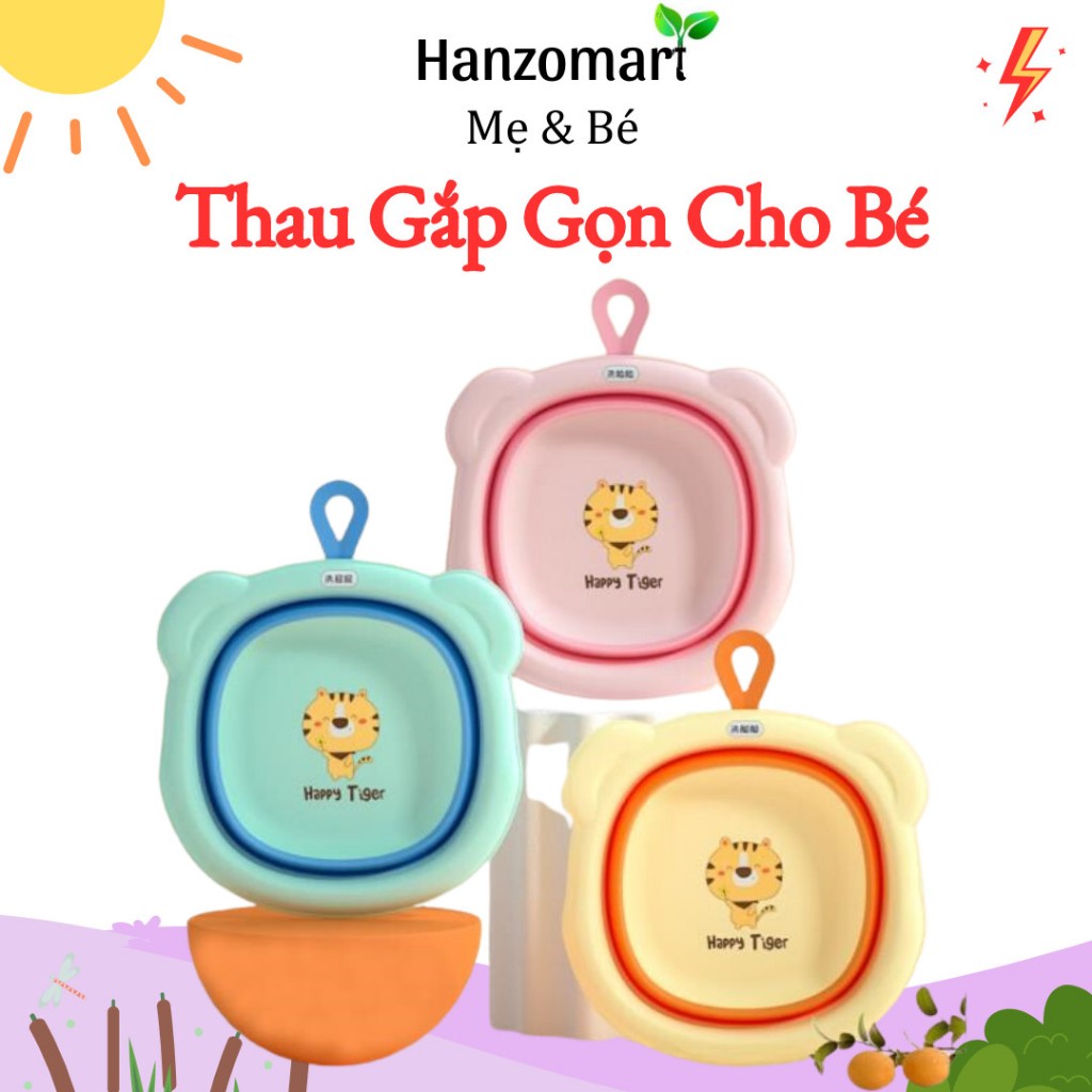 Thau rửa mặt gấp gọn đáng yêu cho bé - hanzomart