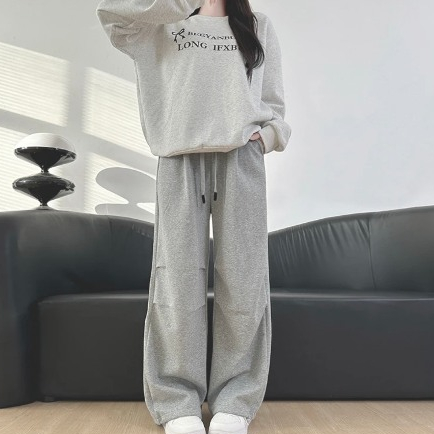 Quần nỉ ống rộng cao cấp có dây rút. chất nỉ dày dặn .dễ mix đồ. mẫu quần mới hót hít (Nỉ A5)