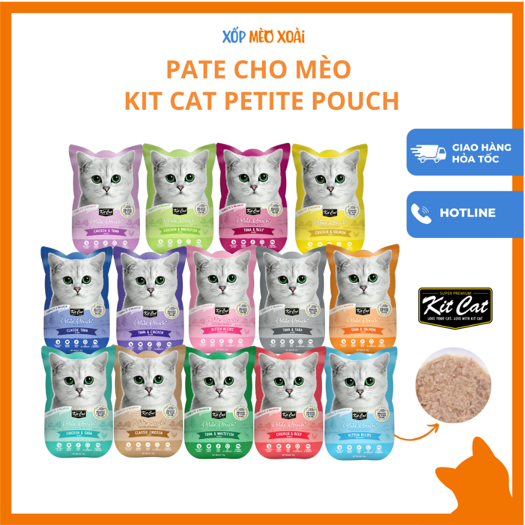 Pate Mèo Kit Cat Petite Pouch Gói 70G - Thức ăn ướt cho mèo kén ăn ...