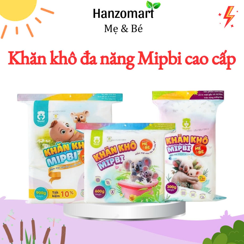 Khăn vải khô đa năng cao cấp Mipbi 260g / 300g / 400g / 500g / 600g / 900g