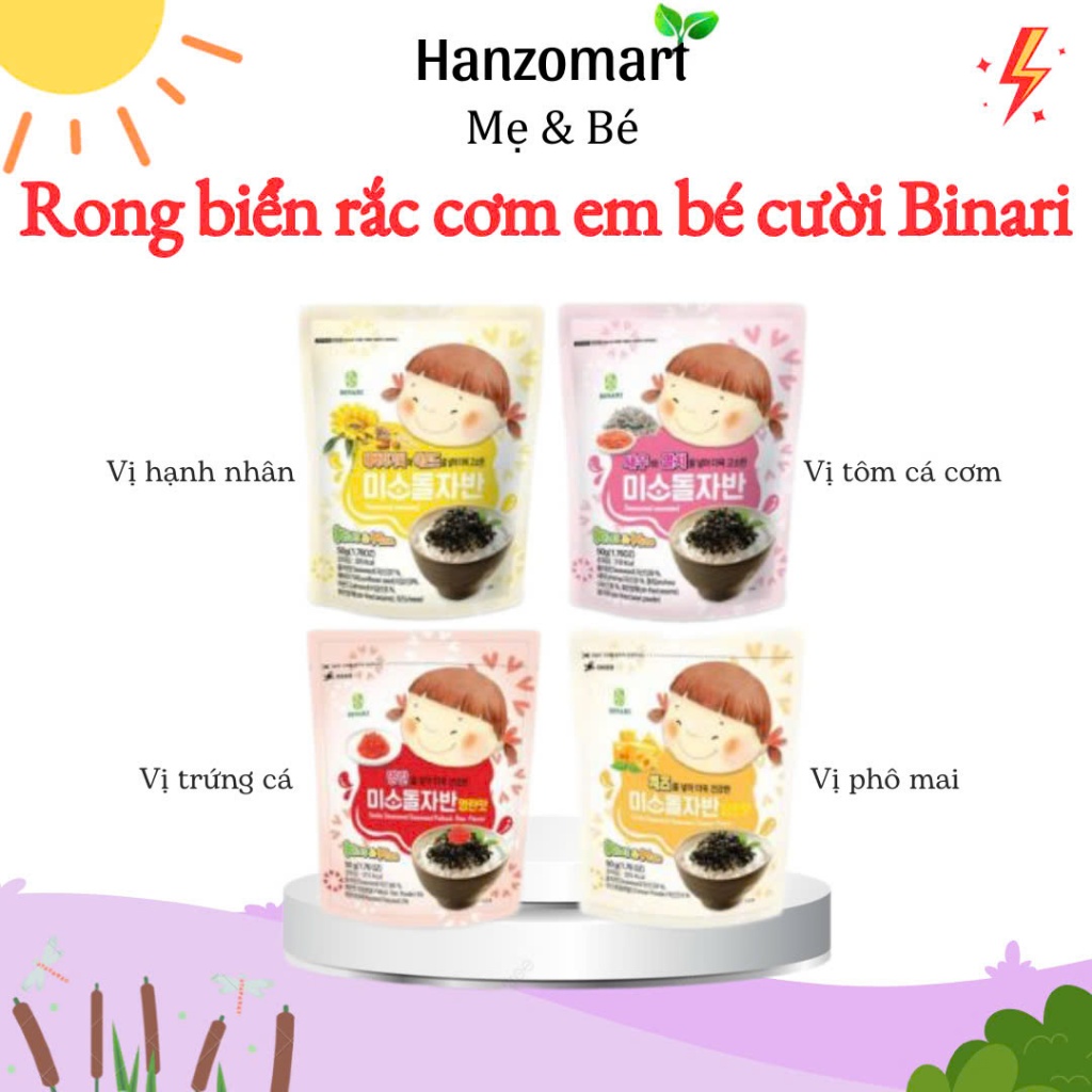Rong biển rắc cơm cho bé ăn dặm Hàn Quốc 50g - hanzo2009