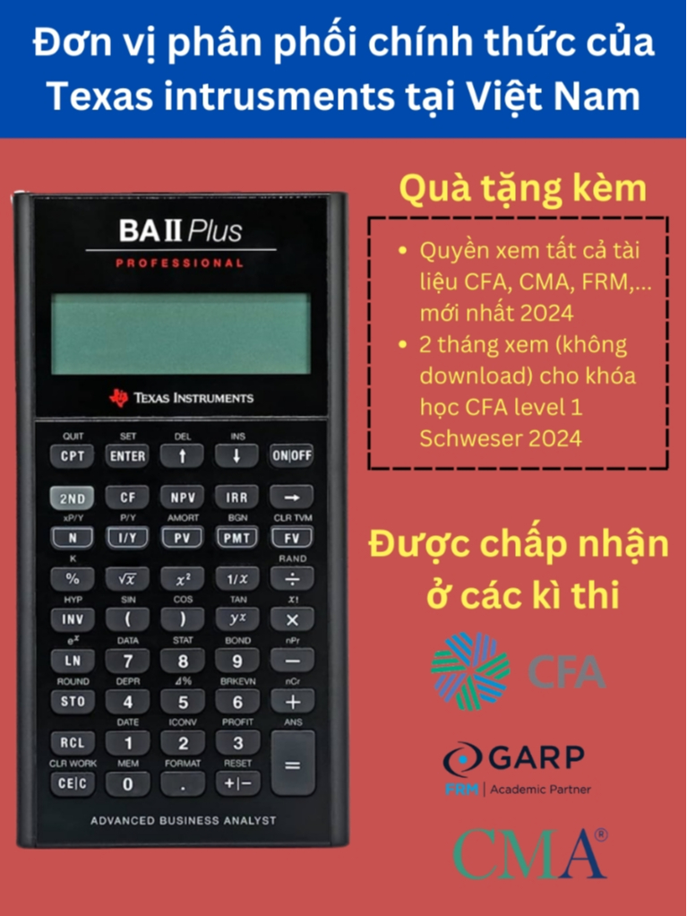 [Phân phối chính thức] Texas Instruments BA II Plus Professional ...