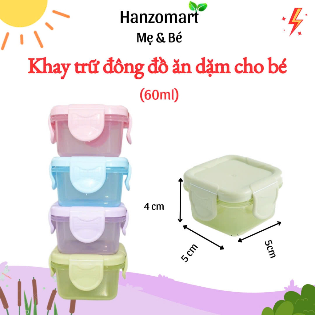 Khay trữ đông đồ ăn dặm cho bé 60ml