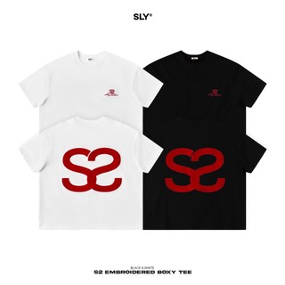 Áo thun SLY form Boxy BIG S2 màu Trắng Đen