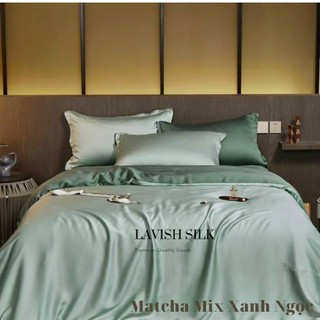 [Best Seller]Bộ Ga Gối Lụa LS Lavish Silk Phối Màu Cao Cấp Mát Lạnh Hàng Loại 1–Chart Chọn Màu Phối