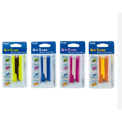 [ 4 IN 1 PLUS ] Bấm đa chức năng 4 in 1 Plus - Dập ghim, đục lỗ, dao ...