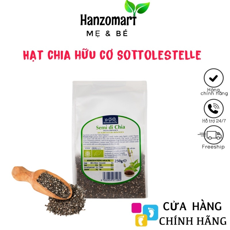 Hạt chia hữu cơ Green nature Organic / Hạt chia hữu cơ Markal / Sotto / Amavie 250g