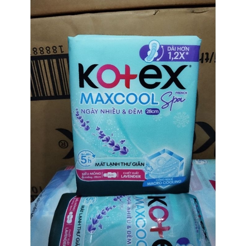 combo 4 gói Kotex Maxcool 23cm 20 miếng/28cm 6 miếng/gói