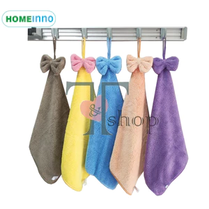 Khăn Lau Tay Nhà Bếp Hình Nơ Dễ Thương Homeinno Vải Microfiber Siêu Thấm Hút, Mềm Mại