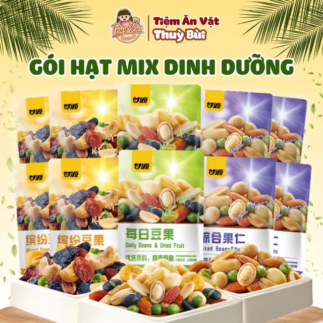 Hạt Ngũ Cốc Mix Trái Cây Sấy, Hạt Đậu Dinh Dưỡng Mix Vị, Hạt Dinh Dưỡng Mix Trái Cây Sấy