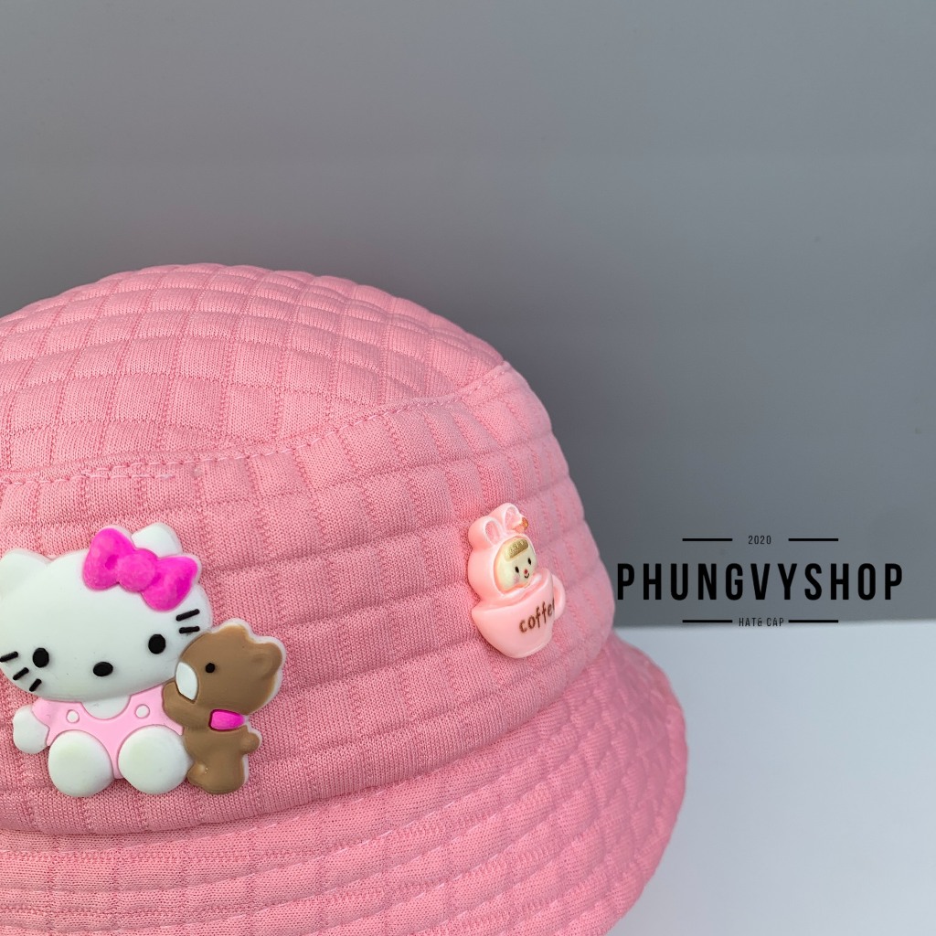 Bé 1- 2 Tuổi/Vđ 51cm_Mũ cụp bucket tai bèo vành gái trẻ em phungvyshop-nón / Bo nhỡ SỤP TRẦN /