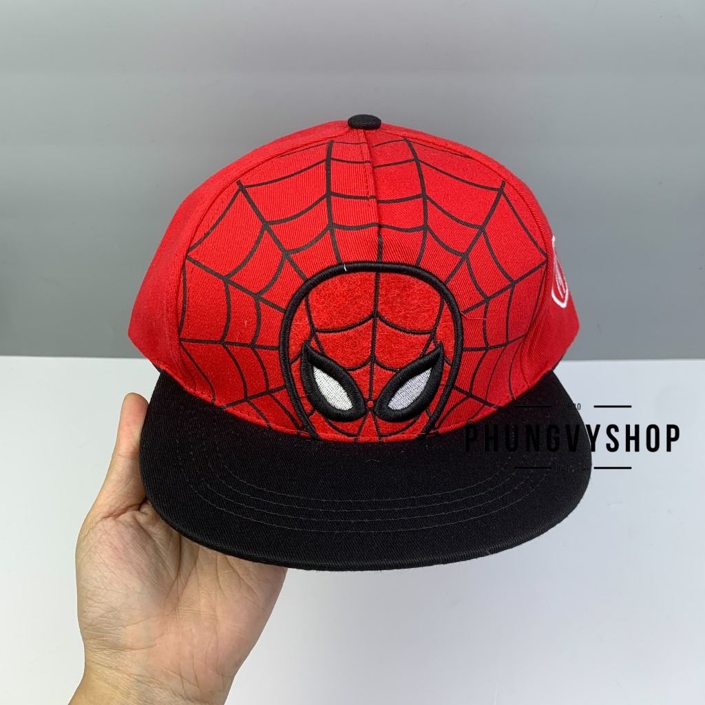Bé 3-7 TUỔI/ Mũ lưỡi trai hiphop snapback bé trai phungvyshop- Nón trẻ em Siêu nhân ĐẦU NHỆN VÁ