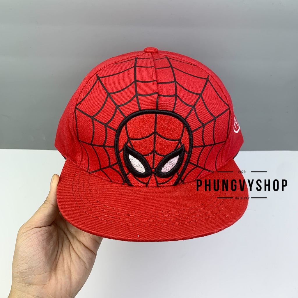 Bé 3-7 TUỔI/ Mũ lưỡi trai hiphop snapback bé trai phungvyshop- Nón trẻ em Siêu nhân ĐẦU NHỆN VÁ