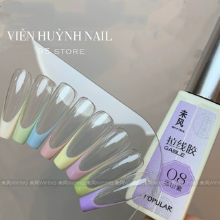 set gel cọ nét Nhật GABLE tông màu pastel cao cấp tặng kèm bảng màu và móng trơn về tự làm