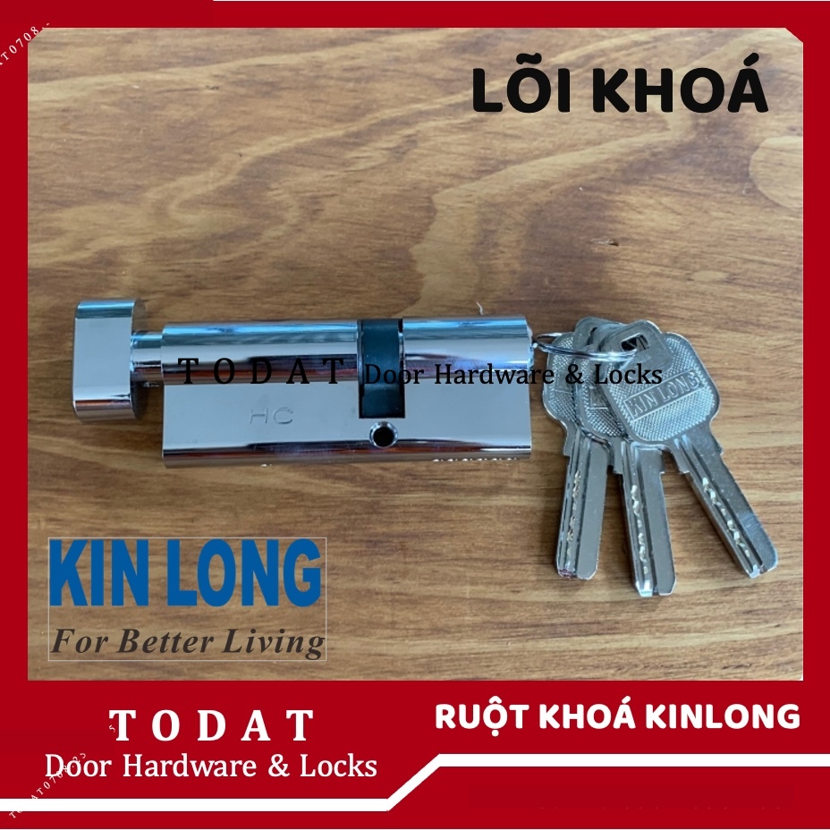 (Hàng Chính Hãng Công Ty) Lõi Khóa - Ruột Khóa KIN LONG dài 77mm ...