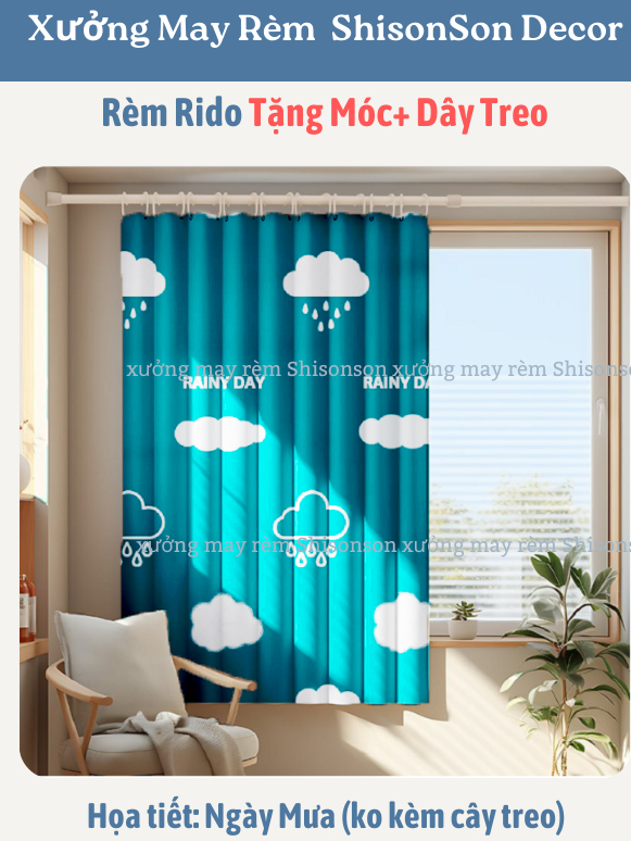 Rèm Rido Treo Bằng Móc Che Cửa Chính, Cửa Sổ Và Gác Trọ Bằng Vải ...