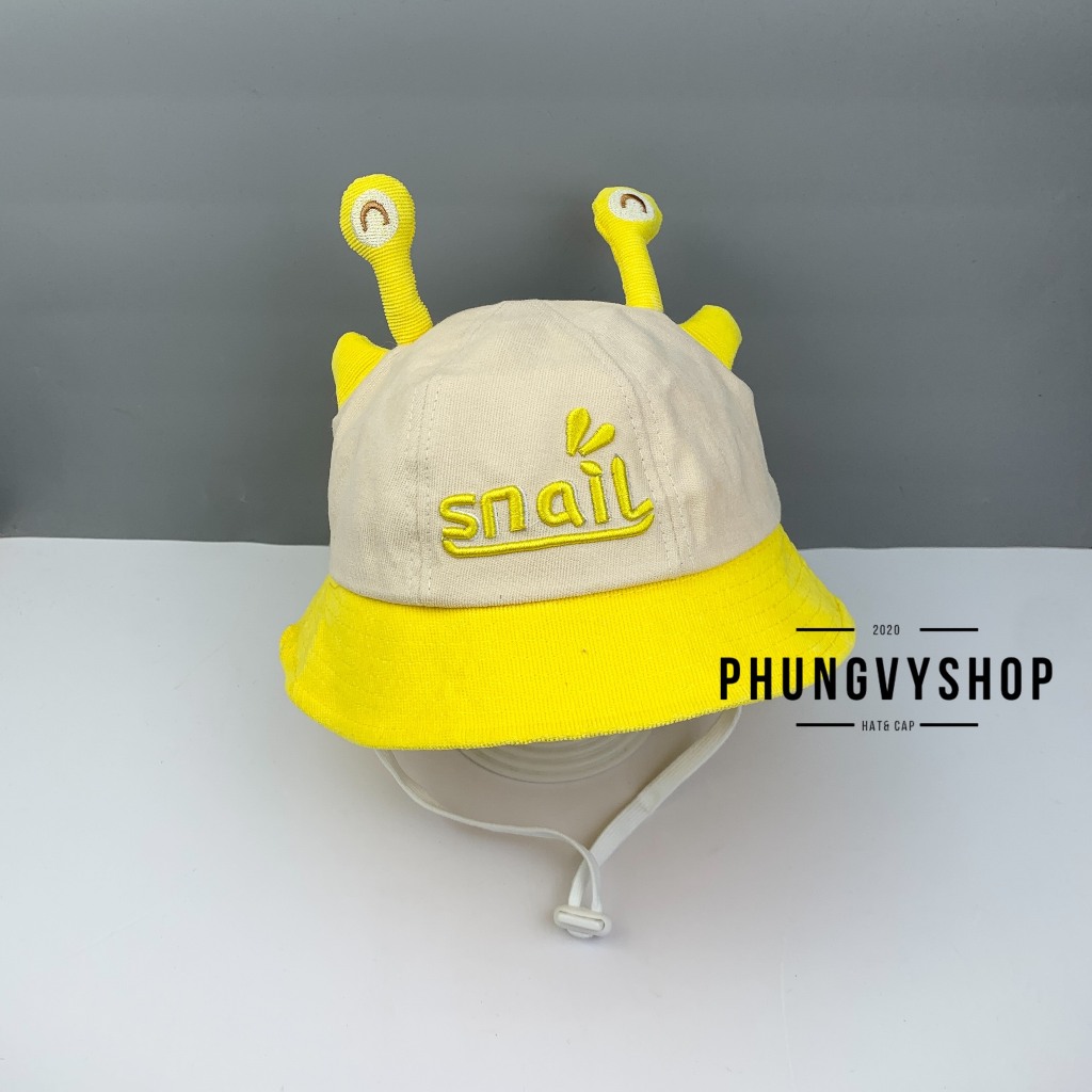 Bé Dưới 2 Tuổi/Vđ 48cm_Mũ bucket nhung tai bèo vành trai gái trẻ em phungvyshop-nón BO nhí / SNAIL /