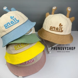 Bé Dưới 2 Tuổi/Vđ 48cm_Mũ bucket nhung tai bèo vành trai gái trẻ em phungvyshop-nón BO nhí / SNAIL /