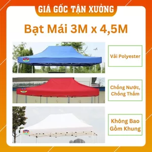 MÁI NHÀ BẠT DI ĐỘNG ĐA NĂNG KÍCH THƯỚC 3X4,5M