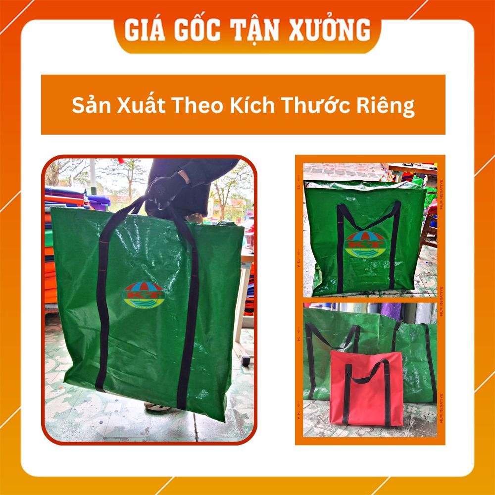 [Sản Xuất Theo Yêu Cầu] Túi Bạt Lớn, Du Lịch (có khóa kéo ở đầu), chịu tải trên 20kg