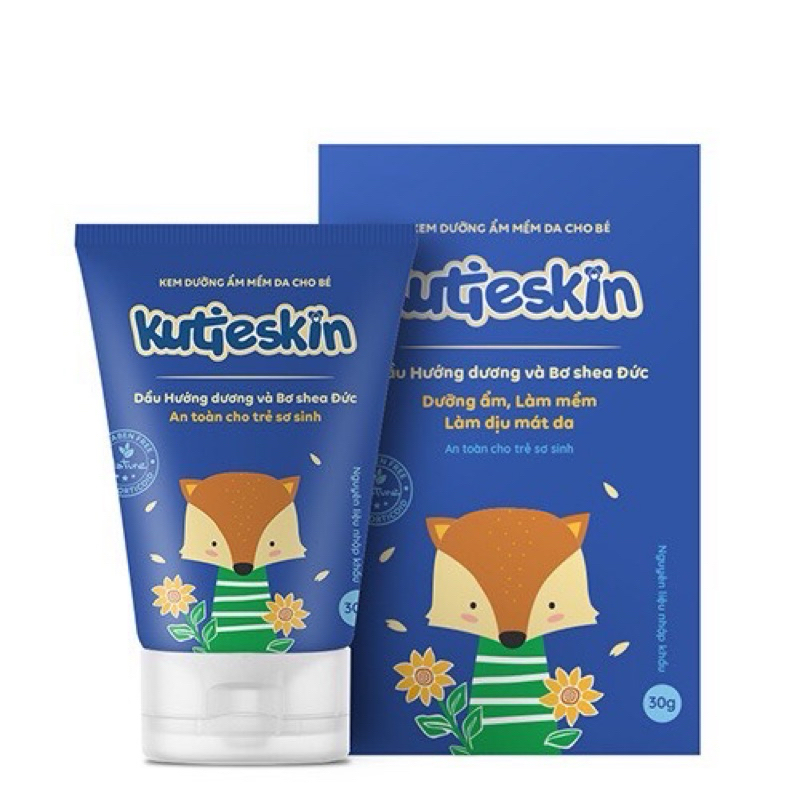 KUTIESKIN Kem bôi da tự nhiên chăm sóc làn da bé (Kem Dưỡng Ẩm / Chàm Sữa, lác sữa / Mẩn Ngứa, Hăm)