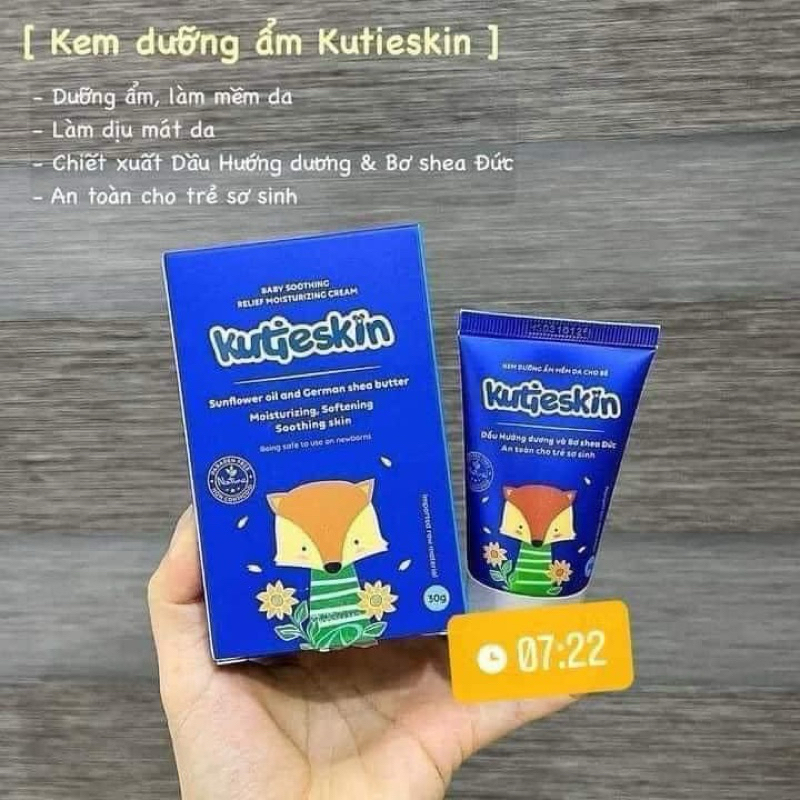 KUTIESKIN Kem bôi da tự nhiên chăm sóc làn da bé (Kem Dưỡng Ẩm / Chàm Sữa, lác sữa / Mẩn Ngứa, Hăm)