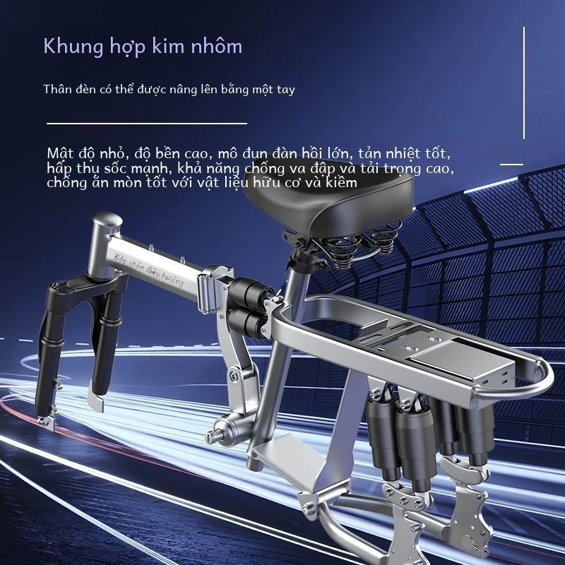 Thương hiệu của Đức, xe đạp điện có thể dễ dàng gấp lại thành cốp xe, pin lithium động cơ 400W, bảo hành 24 tháng