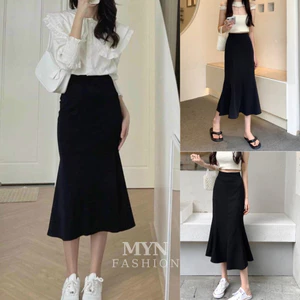 Chân Váy Đuôi Cá Dáng Dài Phong Cách Ulzzang Hàn Quốc Chất Vải Cotton Dày Dặn Co giãn Dáng Ôm Body Tôn Dáng Q081