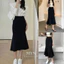 Chân Váy Đuôi Cá Dáng Dài Phong Cách Ulzzang Hàn Quốc Chất Vải Cotton Dày Dặn Co giãn Dáng Ôm Body Tôn Dáng Q081