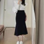 Chân Váy Đuôi Cá Dáng Dài Phong Cách Ulzzang Hàn Quốc Chất Vải Cotton Dày Dặn Co giãn Dáng Ôm Body Tôn Dáng Q081