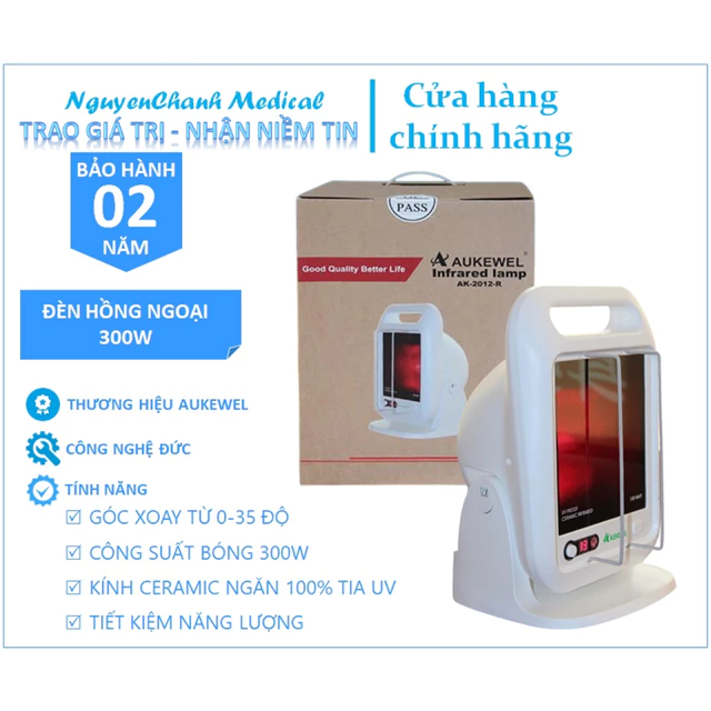 Đèn hồng ngoại Trị Liệu Aukewel 300W AK-2012R New [Đèn 300W] | Đèn hồng ngoại trị liệu Xương Khớp