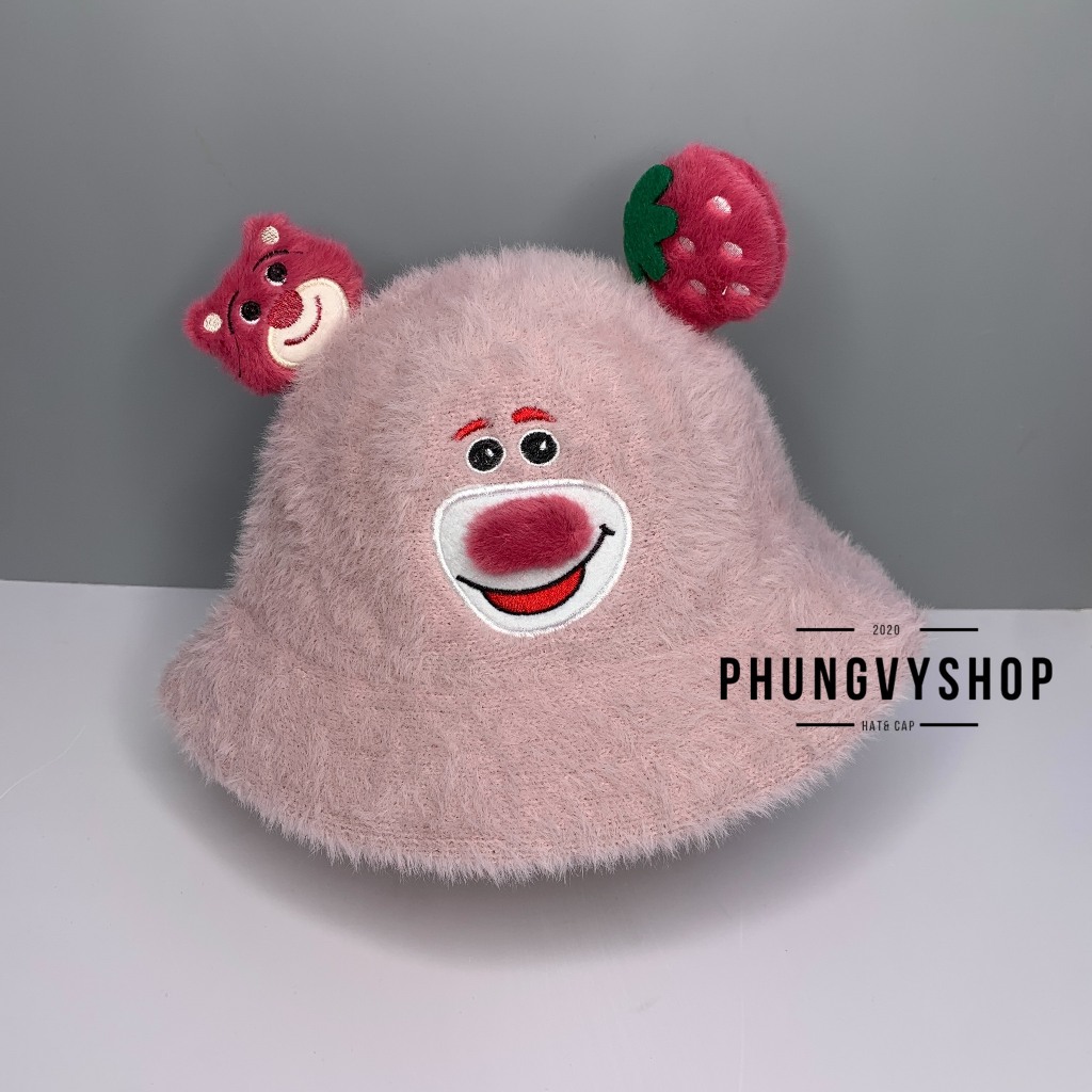 Bé 2-4 Tuổi/Vòngđầu51cm_Mũ LÔNG bucket tai bèo vành trai gái trẻ em phungvyshop-nón BO LONG LONG EM BÉ CÁC LOẠI