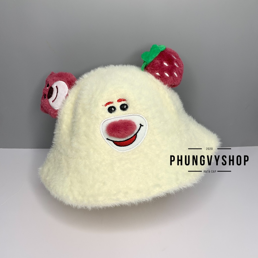 Bé 2-4 Tuổi/Vòngđầu51cm_Mũ LÔNG bucket tai bèo vành trai gái trẻ em phungvyshop-nón BO LONG LONG EM BÉ CÁC LOẠI
