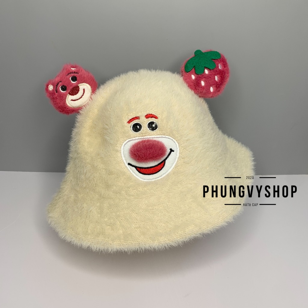 Bé 2-4 Tuổi/Vòngđầu51cm_Mũ LÔNG bucket tai bèo vành trai gái trẻ em phungvyshop-nón BO LONG LONG EM BÉ CÁC LOẠI