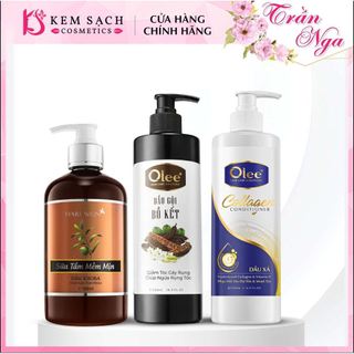 Combo Sữa Tắm Dầu Gội Dầu Xả Olee Cho Nữ -