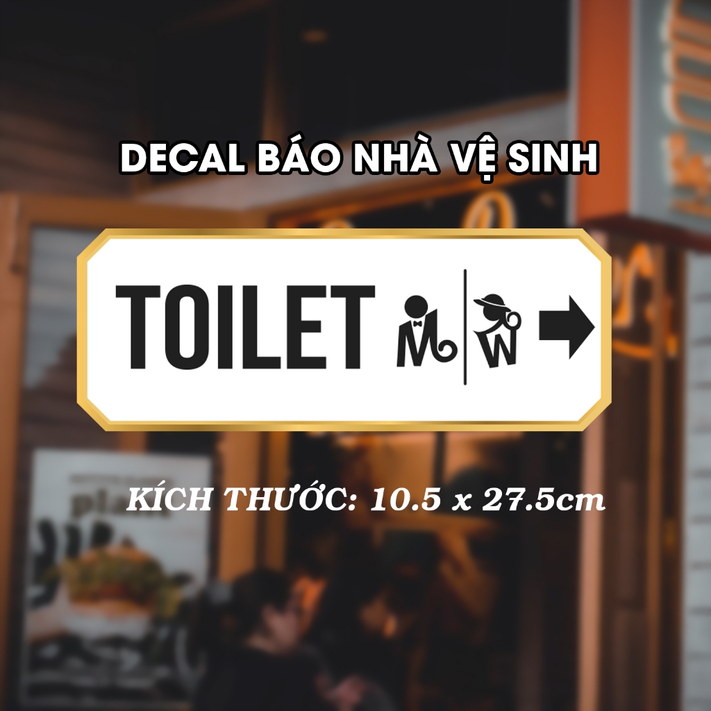 Decal Biển Báo Nhà Vệ Sinh Decal Bảng Toilet, WC - Sticker Decor Nhà Vệ ...