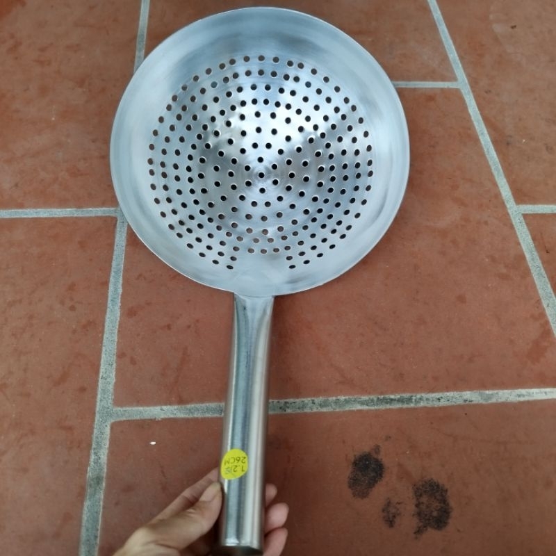 Vợt inox lỗ cỡ size 24cm , 26cm , 28cm , 30cm đường kính loại dày đẹp ...