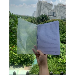 Sổ lò xo kẻ ngangTUANVIET BOOKS bìa nhựa trắng mờ/trong suốt A4-B5-A5 200 trang