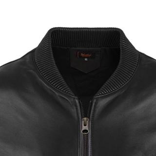 Áo khoác da nam Bomber Jacket Bo da, áo da xịn cao cấp Fttleather da cừu cao cấp Mã AD602C