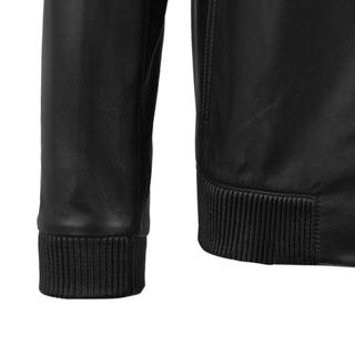 Áo khoác da nam Bomber Jacket Bo da, áo da xịn cao cấp Fttleather da cừu cao cấp Mã AD602C