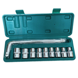 Bộ khẩu tuýp E 10 chi tiết cỡ lắp khẩu 1/2" KÈM tay vặn, E8-E24
